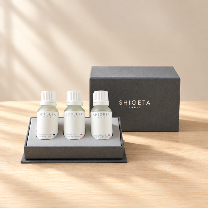SHIGETA ボディオイル ＆ エッセンシャルオイル 3点セット プレゼント付】エッセンシャルオイルギフトセレクション（数量限定